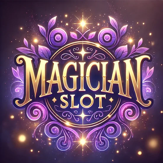 Magician Slot game banner showing magical sorcerer's forest