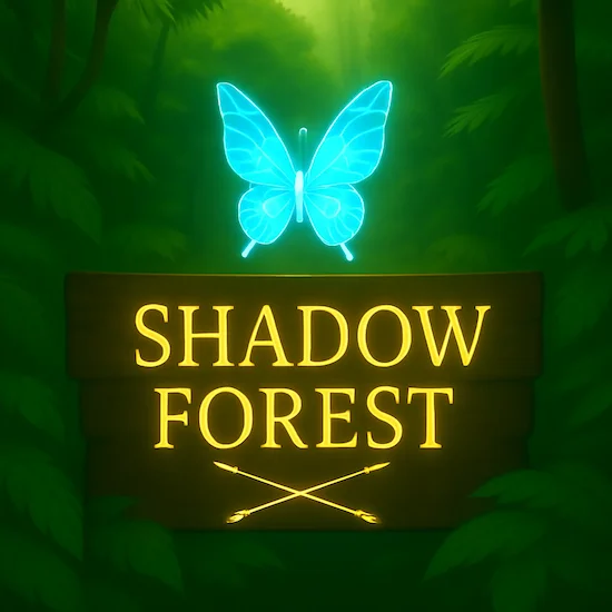 Shadow Forest game banner showing mysterious dark forest